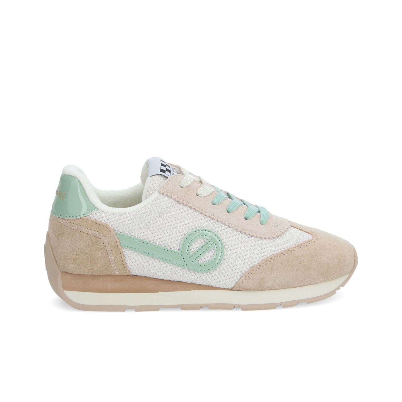 CITY RUN JOGGER W - S.KNIT/SD/PAT - OFF WHITE/PALE PINK/GREEN